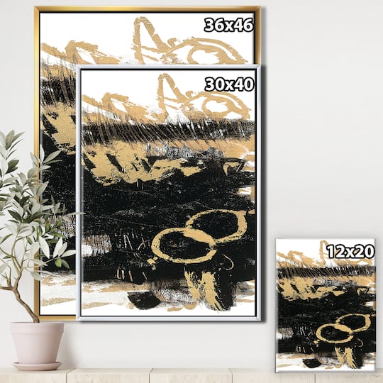 Designart - Gold and Black drift III